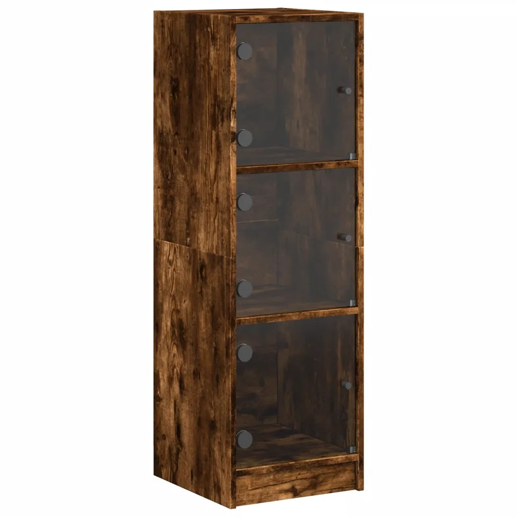 Credenza con Ante-Buffet in Vetro Rovere Fumo 35x37x109 cm