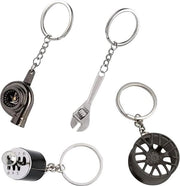 Accessori per auto componenti turbo mini-trasmissione manuale a cromatura tuner - cerchi in alluminio decorativi chiave a tubo turbocompressore - 4 pezzi.