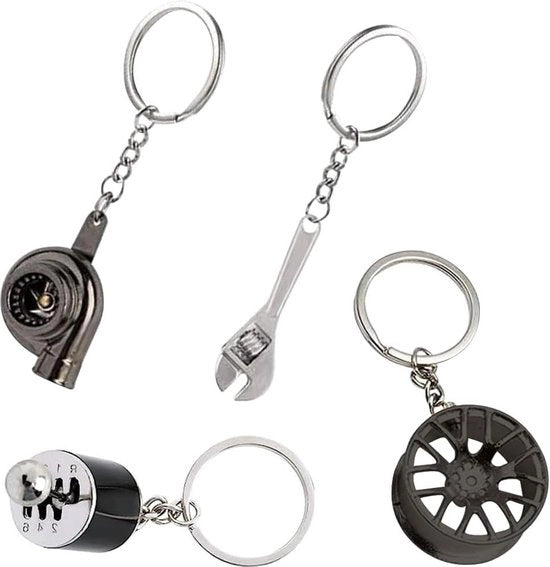 Accessori per auto componenti turbo mini-trasmissione manuale a cromatura tuner - cerchi in alluminio decorativi chiave a tubo turbocompressore - 4 pezzi.