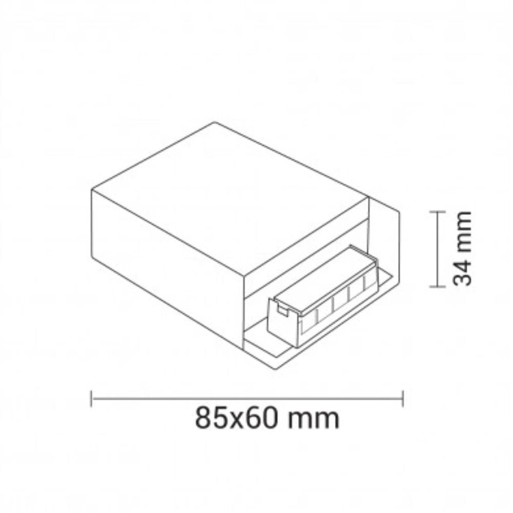 Alimentatori in metallo 12v per strisce led vari wattaggi *** potenza 24w, confezione 1