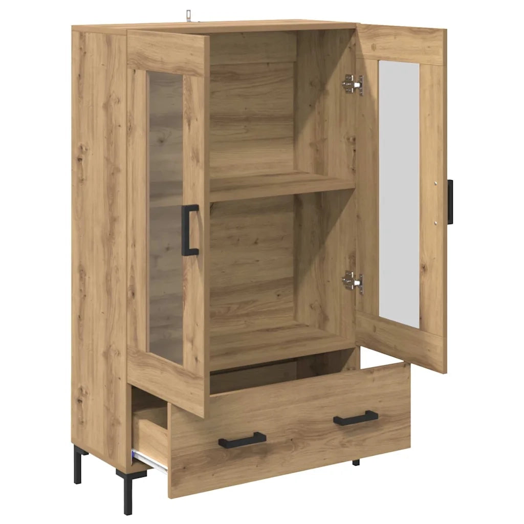 Credenza | Madia | Buffet da pranzo | Armadio da pranzo con cassetto Rovere artigianale 69,5 x 31 x 115 cm