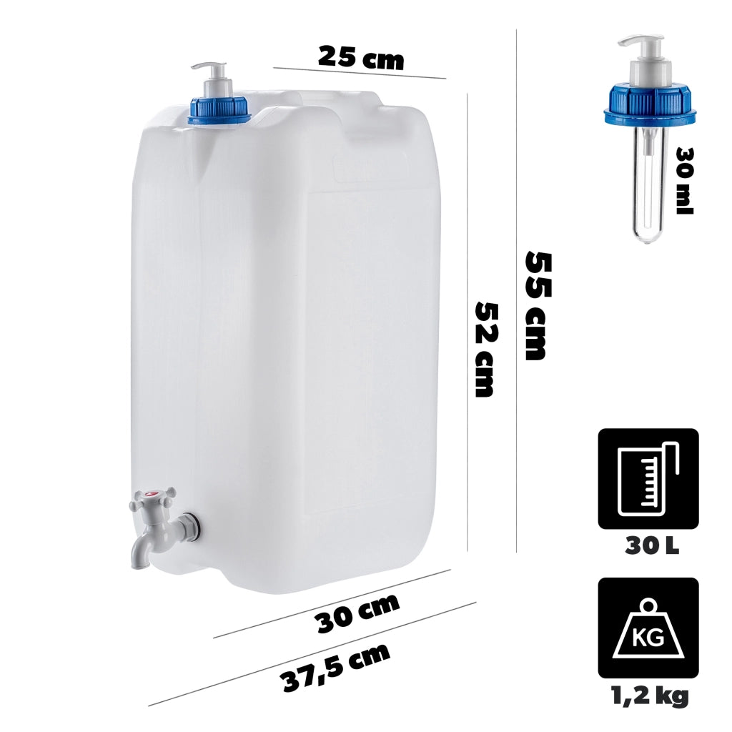 Contenitore per acqua KADAX per lavabo, dispenser di sapone liquido da 30 litri con rubinetto