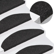 Tappetini Autoadesivi per Scale 30 pz Neri 65x22,5x3,5 cm
