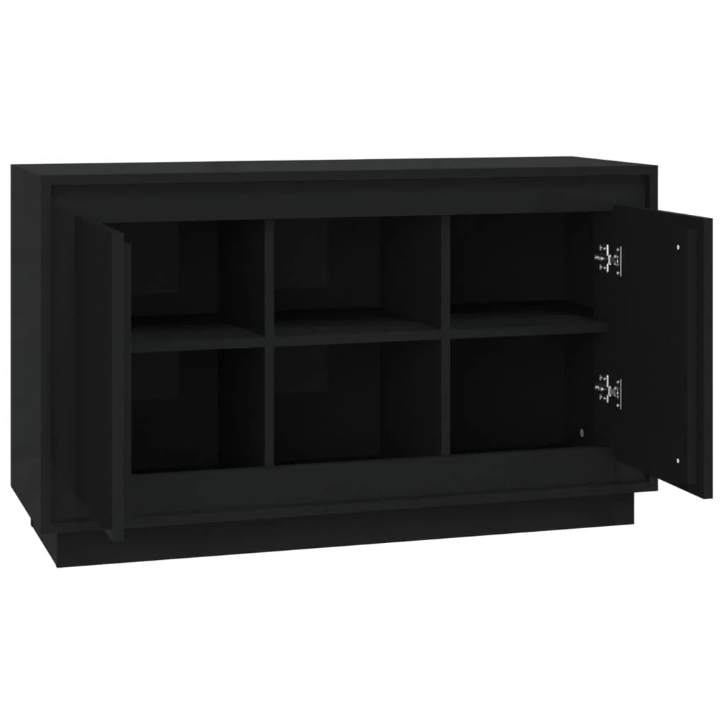 Buffet credenza cassettiera armadio mobile contenitore organizer per cucina soggiorno salotto 102 x 35 x 60 cm legno ingegnerizzato nero 02_0035818