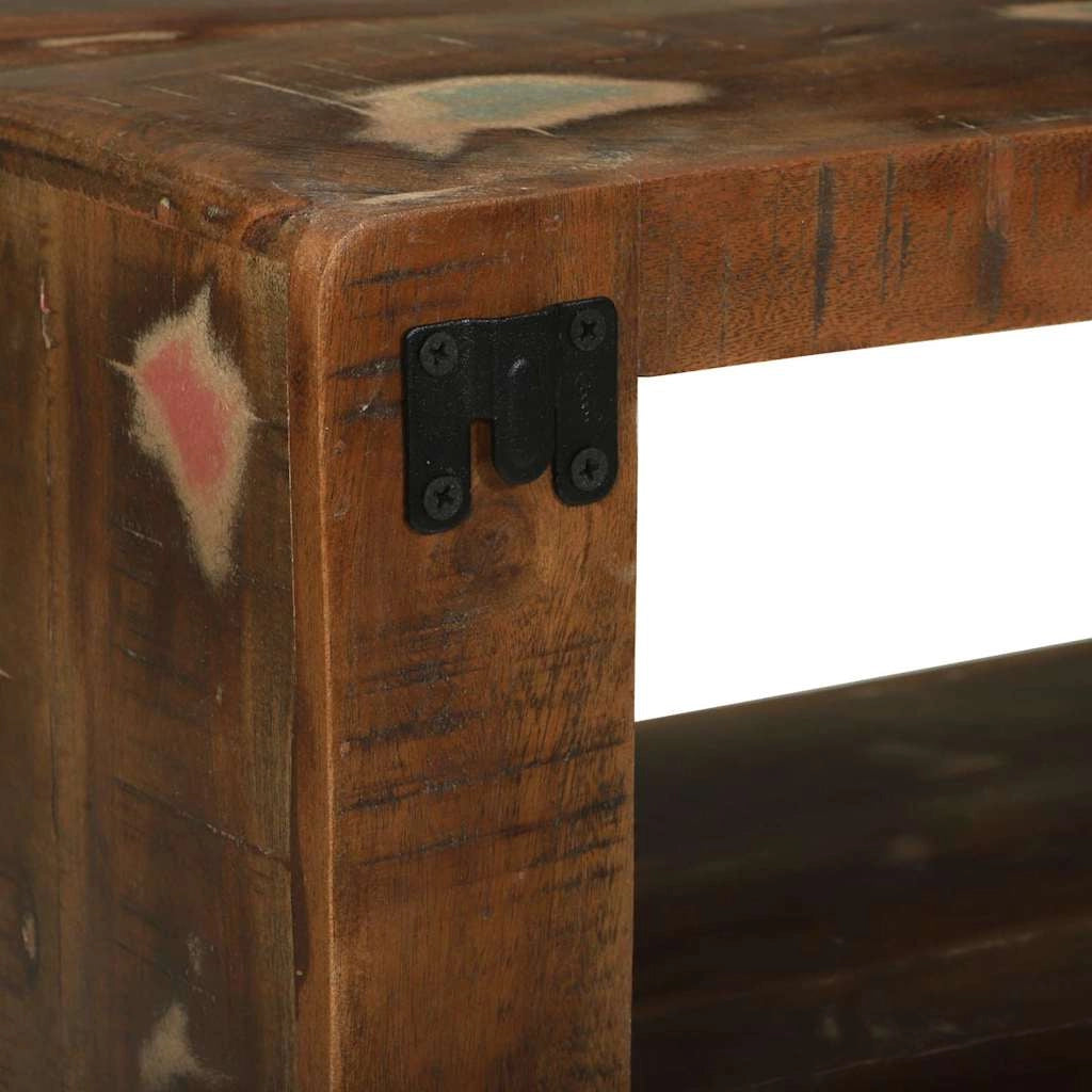 Mobile porta TV moderno e pratico con contenitore 80 x 30 x 25 cm realizzato in legno massello di recupero 02_0058073