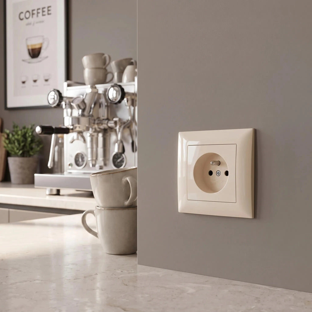 Presa Singola Con Messa A Terra Oste Jnh001-g Beige