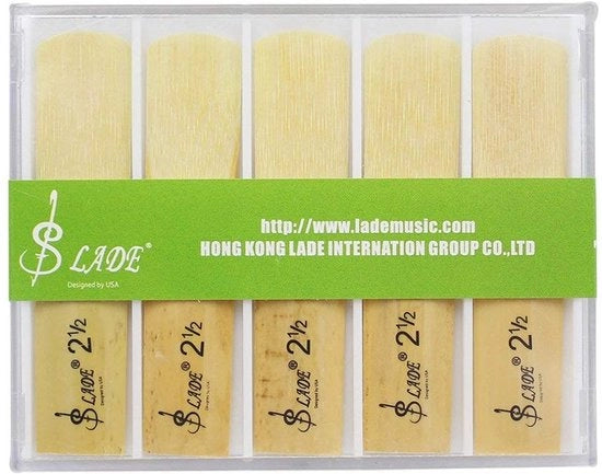 Saxofono Strumenti 10 Pezzi - Riet di Bambù - Leggero - Scatola di Ripostaggio Transparente - Sostenibile - Qualità Acustica Migliorata - Rietti