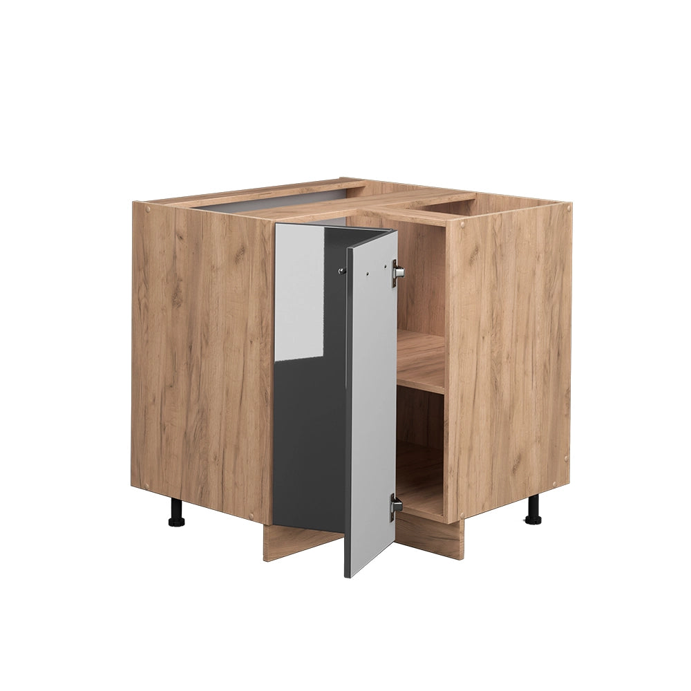 Vicco Mobile ad angolo cucina Antracite lucido 80.5 cm senza piano di lavoro