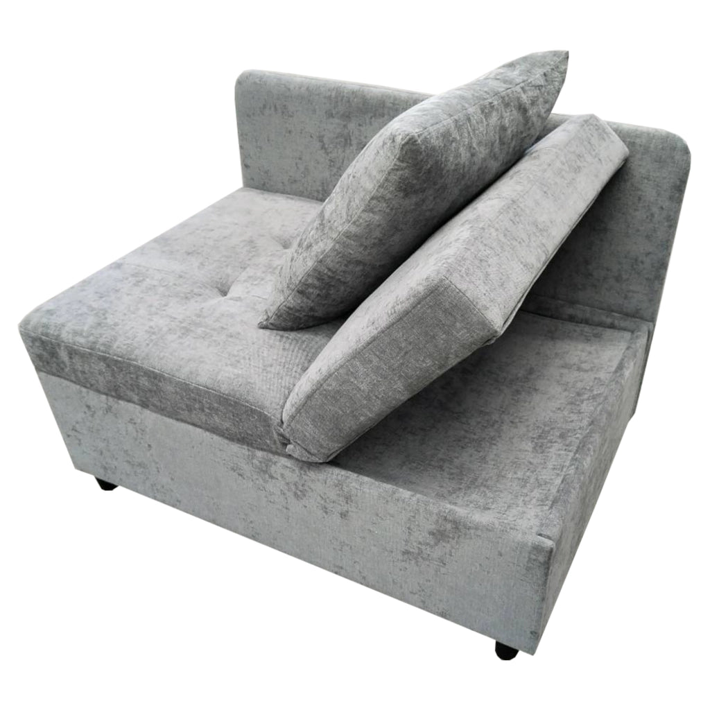 Divano letto 3 in 1 multifunzionale in tessuto effetto lino, schienale regolabile 5 posizioni, colore grigio