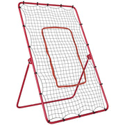 Rete da Rimbalzo Portatile per Calcio 112x100x180 cm con 4 Angolazioni Regolabili