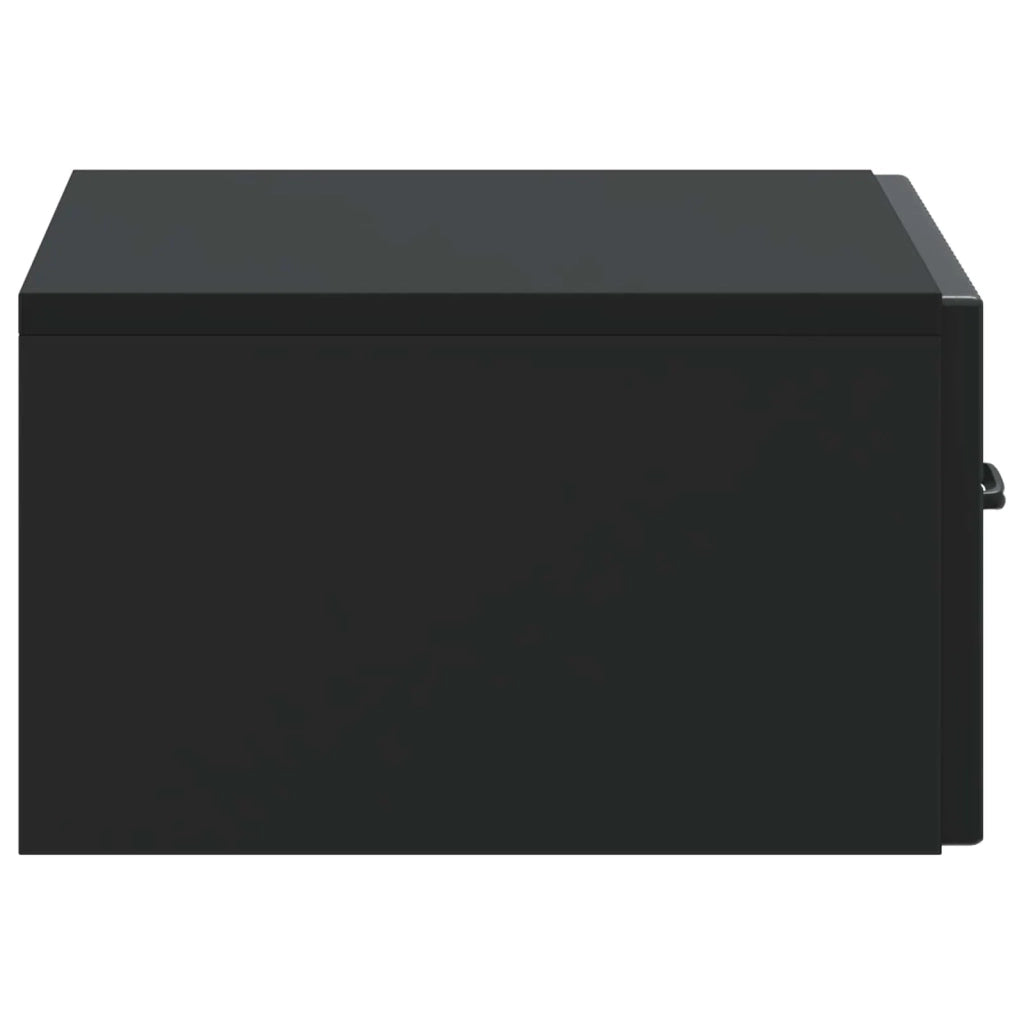 Mobiletto da notte a muro 2 pz Nero 49 x 34,5 x 20 cm 898958