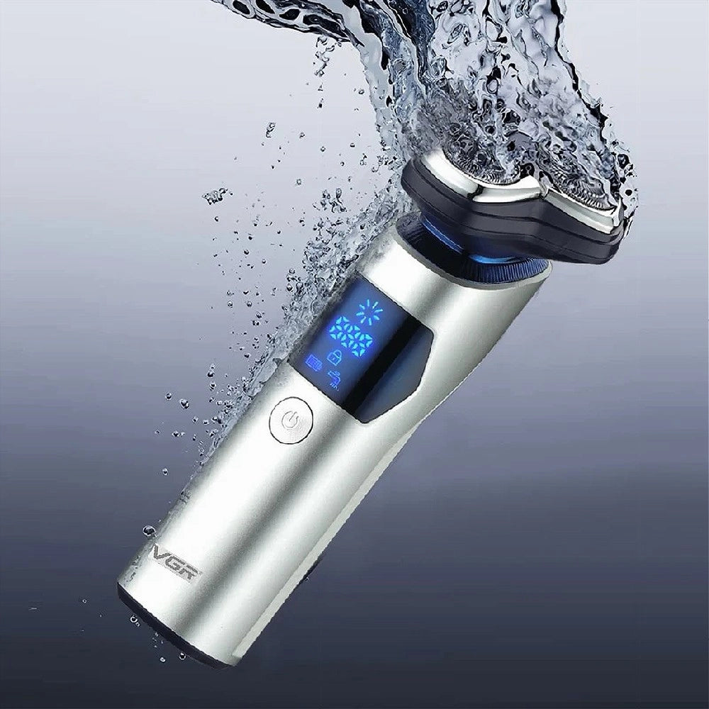 Trade Shop - Rasoio Professionale Vgr V-328 Testine Rotanti 3d Rasatura Precisione Barber -