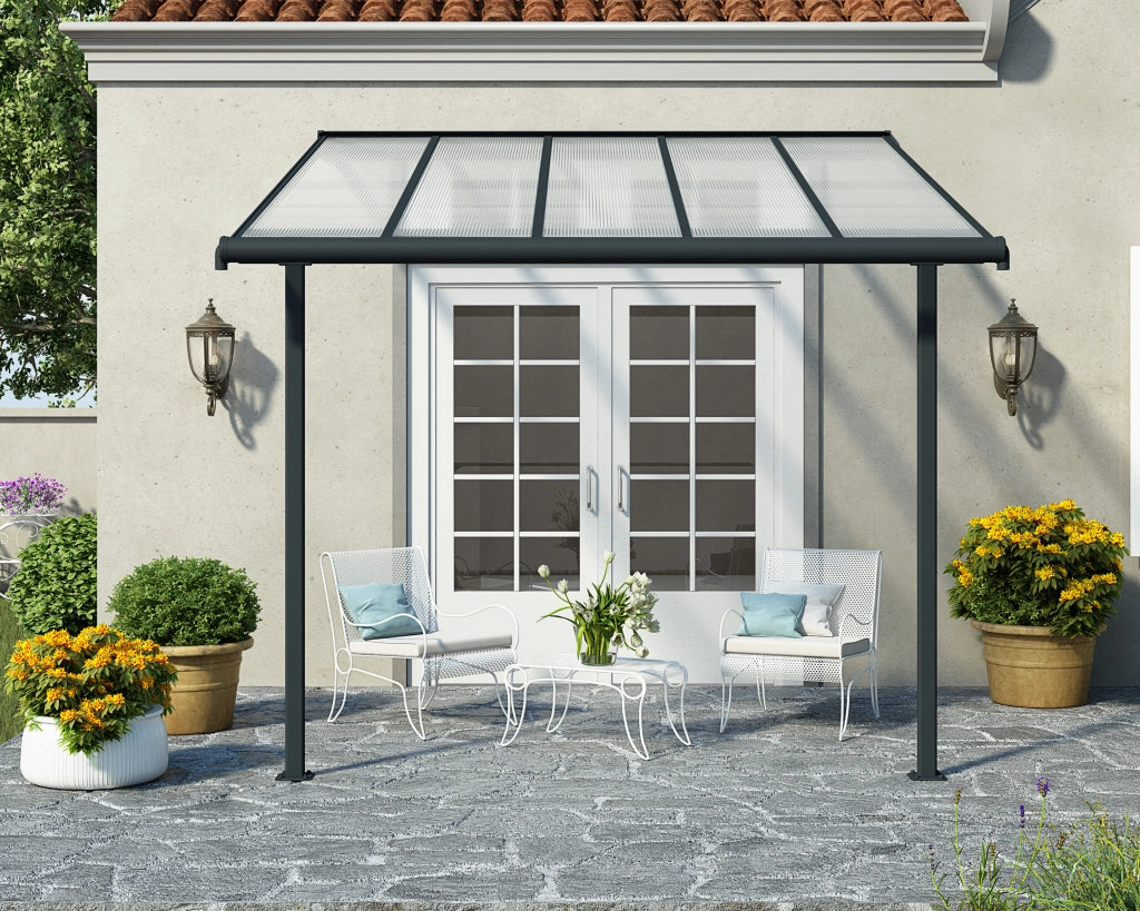 Pergola Sierra Addossata in Alluminio   3X3 m Grigio