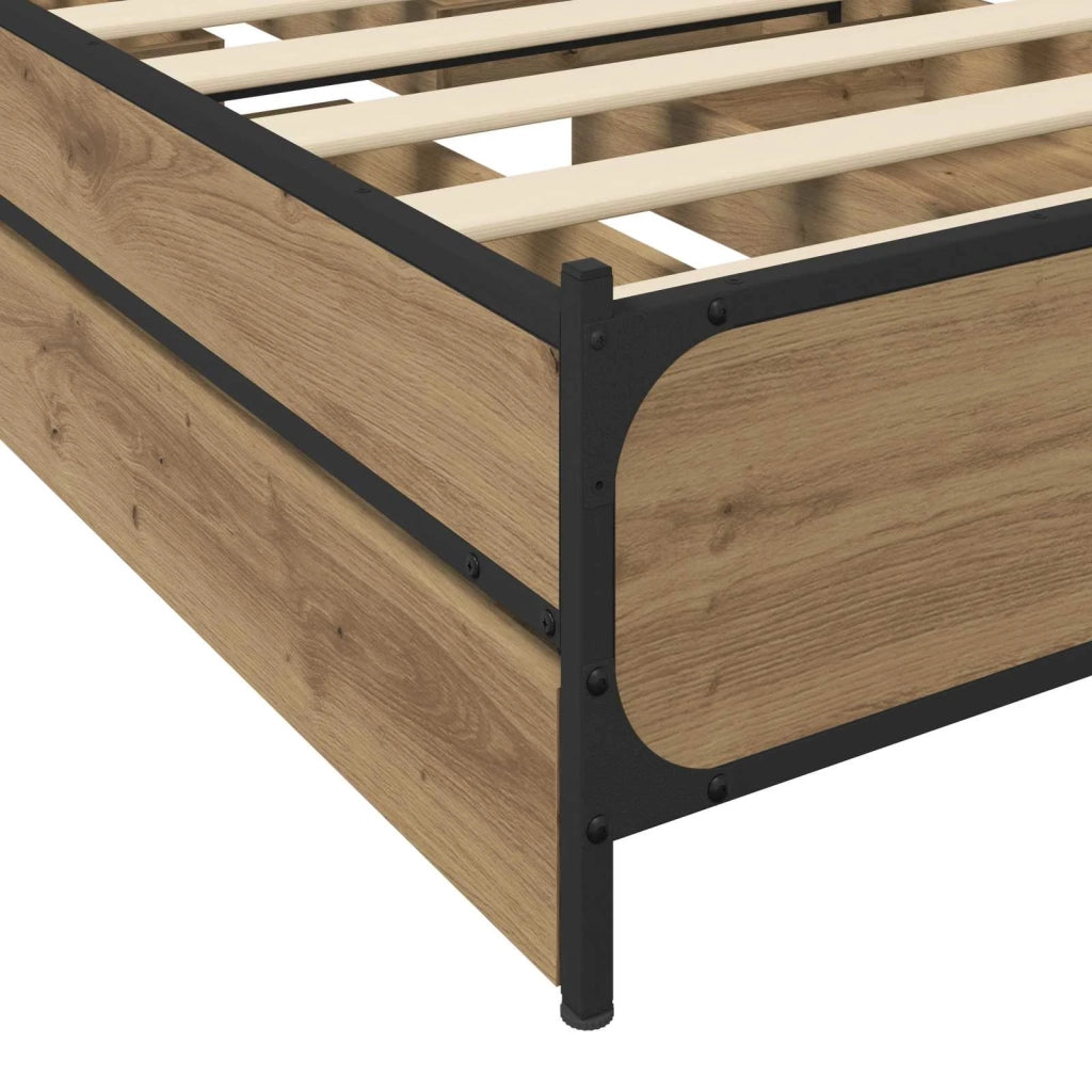 Struttura letto con testata Rovere Artigianale 80 x 200 cm 3429698