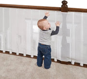 Rete di Sicurezza per Bambini e Animali - 600 x 79 cm - Robusto - Adattabile - Sicurezza per Bambini - Rete di Sicurezza Ospedaliera - Balcone - Scale - Bianco - Rete di Sicurezza a Maglia per Gatti e Giochi