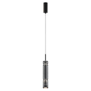 Maytoni Lampadario Sospensione Moderna Ordo 1 luce LED integrato nero metallo vetro