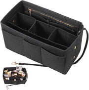 Organizzatore di tasche a mano tas-in-tas multi-pockets borsa interna nera M.