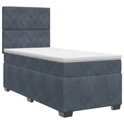 Letto box spring con materasso Grigio Scuro Singolo Velluto 3453723