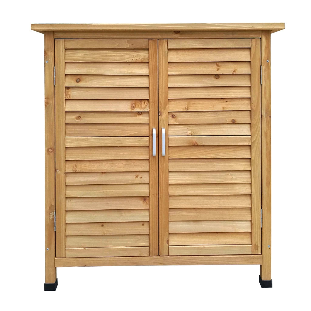 Armadio basso da giardino 2 ante 870x465x916 mm In legno di abete rosso Capanno degli attrezzi