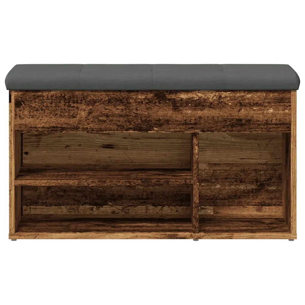 Scarpiera Legno Antico 82x32x45,5 cm in Legno Multistrato 857627