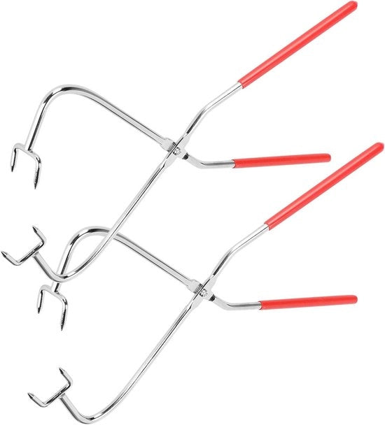 Tang per ceramica - Acciaio inossidabile e manico in gomma - Strumento per sculture - Clip per dip glazing - Tang superiore.