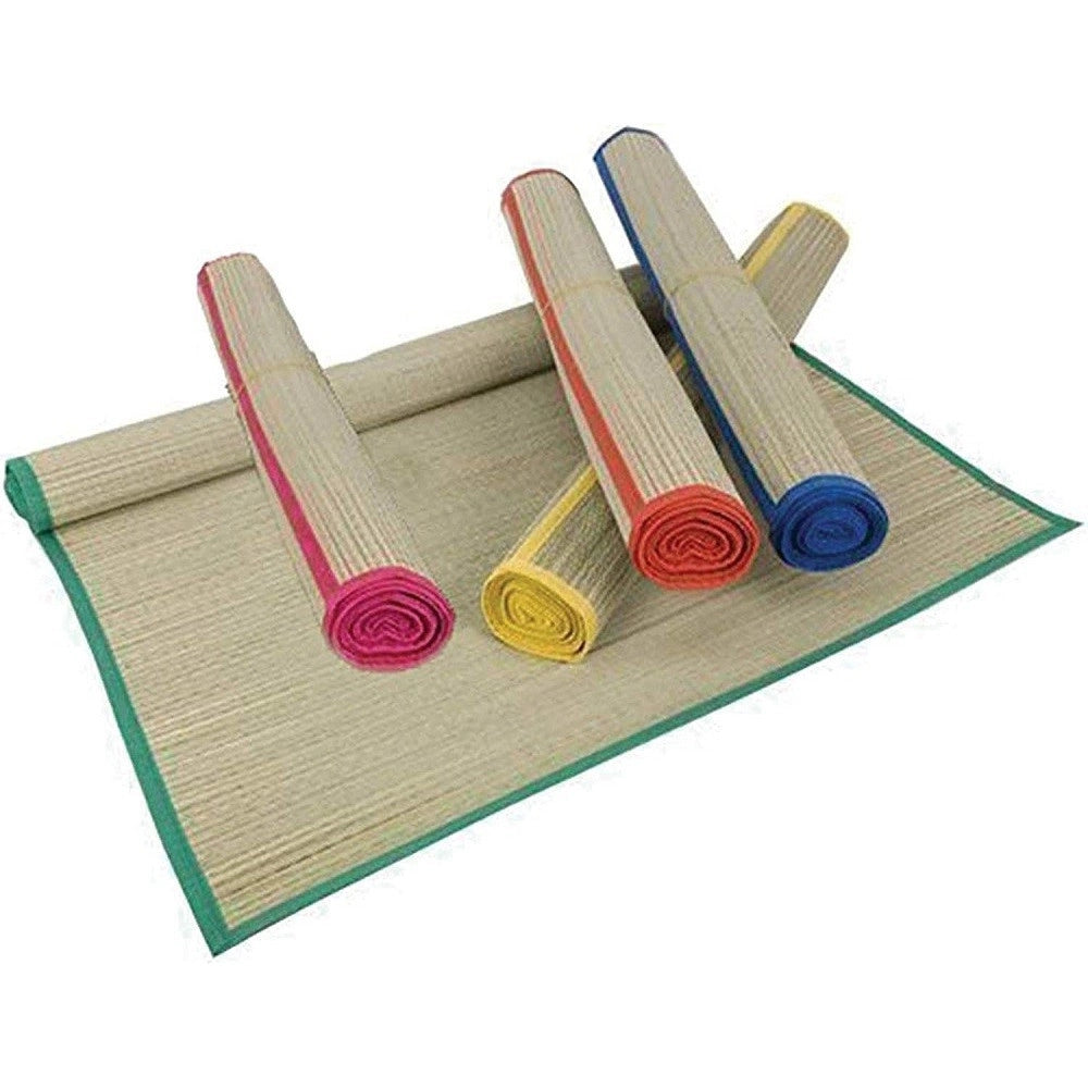 Trade Shop - Stuoia Spiaggia In Paglia 70x180cm Mare Con Manico Laccetto Chiusura Ass. 161402 -