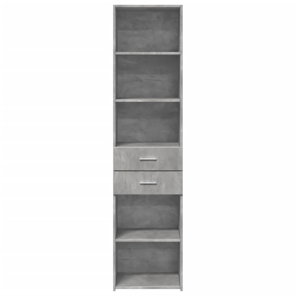 Buffet credenza cassettiera mobiletto mobile contenitore organizer cucina soggiorno salotto alto 45 x 42,5 x 185 cm legno ingegnerizzato grigio 02_0034445