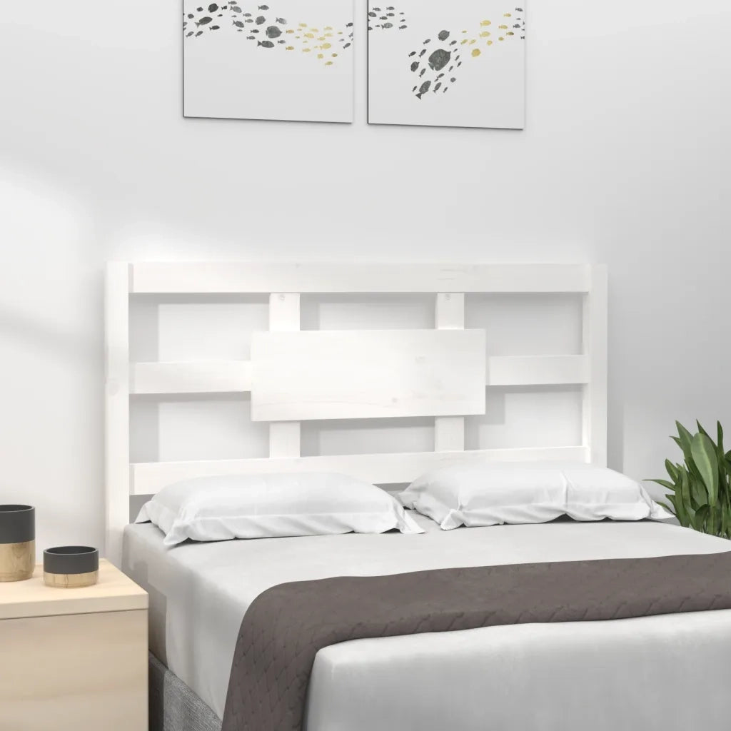 Testiera per Letto-Testata-Testiera Decorativa Bianca 95,5x4x100 cm Legno Massello di Pino 780524