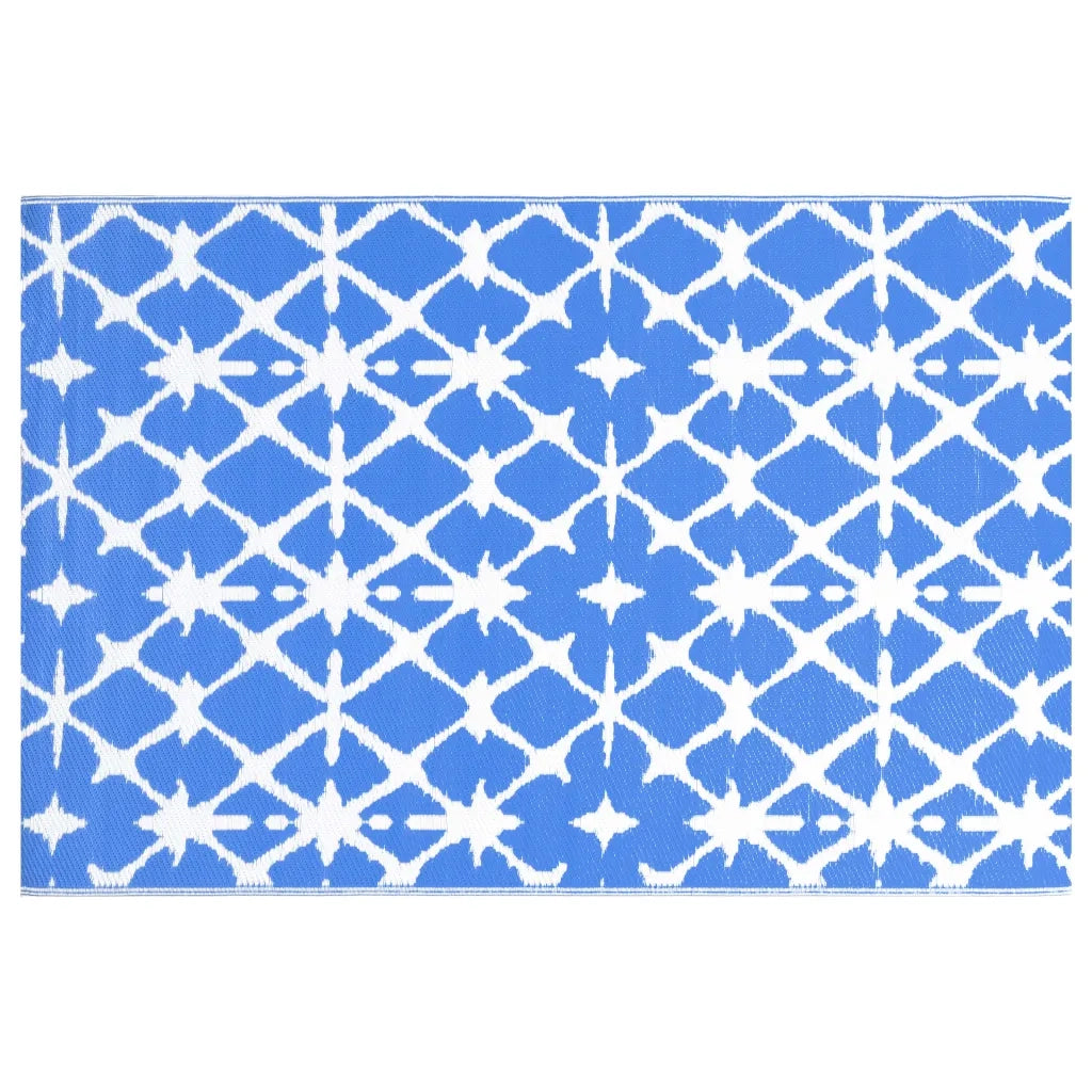 Tappeto da Esterni ARAKIL Blu e Bianco 160x230 cm in PP CFW7691444