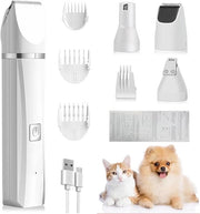 Taglierino Professionale 4-in-1 per Cani, Gatti e Piccoli Animali di Compagnia con Trimmer e Taglierini per Unghie