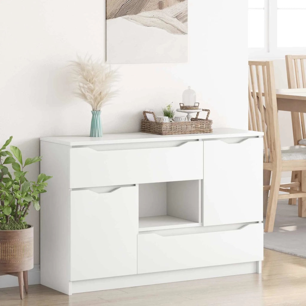 Credenza con cassetto Bianco 100 x 30 x 65,6 Legno multistrato 888787