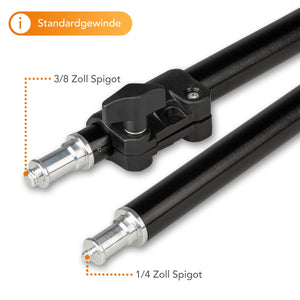 Stativo per luci a pavimento BL-K + colonna centrale estensibile 45-80 cm, cavalletto fotografico con spigot 5/8" e 1/4" 3/8", per foto e video