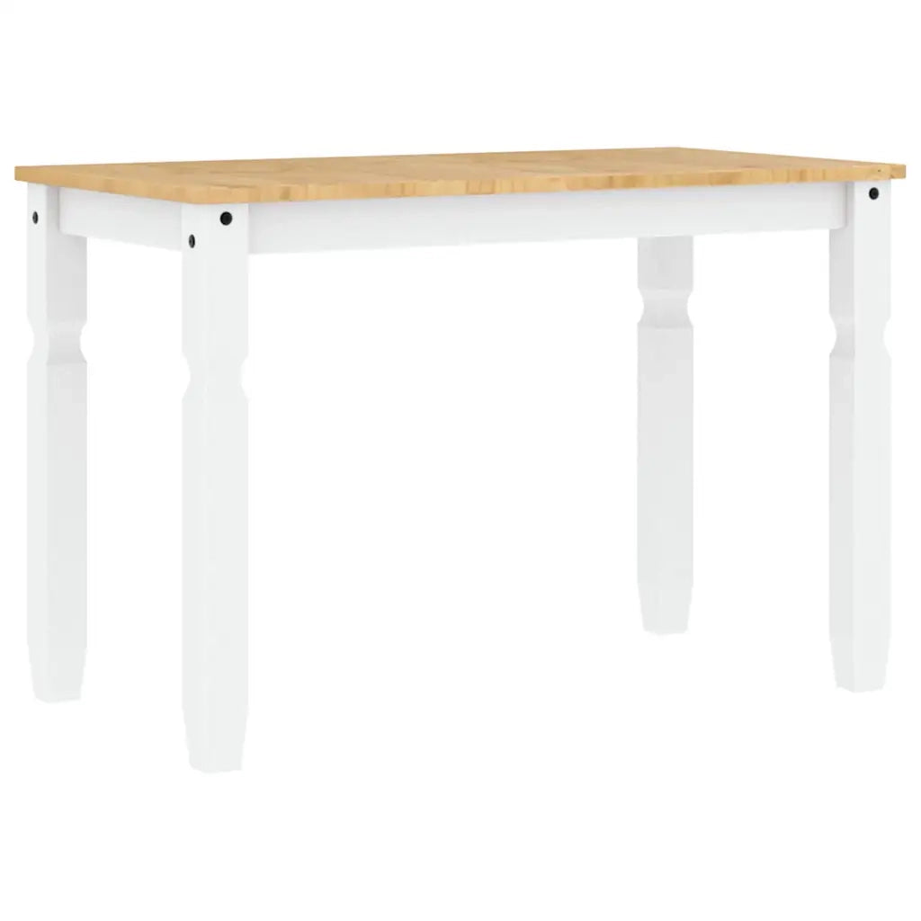 Set da Pranzo 3 pz PANAMA Bianco in Legno Massello di Pino 3345196