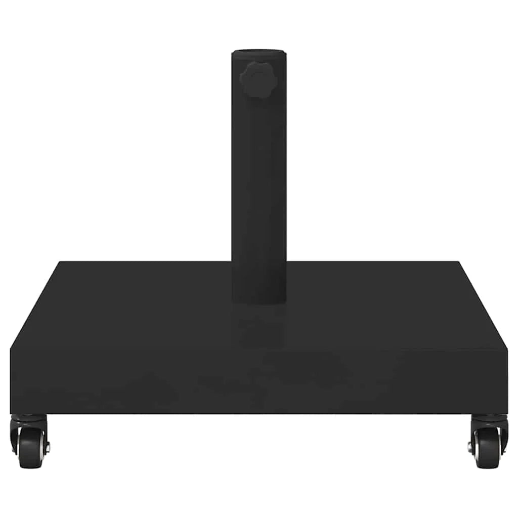Base moderna per ombrellone da esterno quadrata 45 x 45 x 31,5 cm in acciaio nero 02_0058934