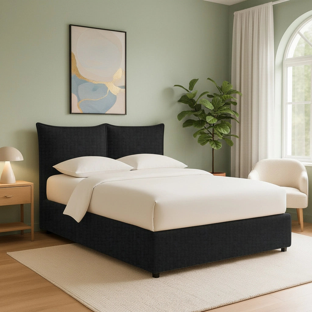 Chatteris, Letto Singolo Sfoderabile Made in Italy, Grigio Scuro