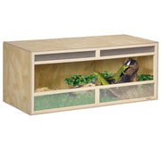 Terrario in Vetro per Rettili e Anfibi ¨C Xylo ¨C Porte Scorrevoli con Griglie Aerazione 120x50x50cm