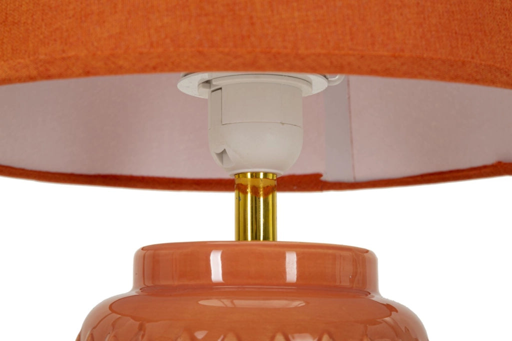 LAMPADA DA TAVOLO SQUARE ARANCIONE CM Ø 28X44