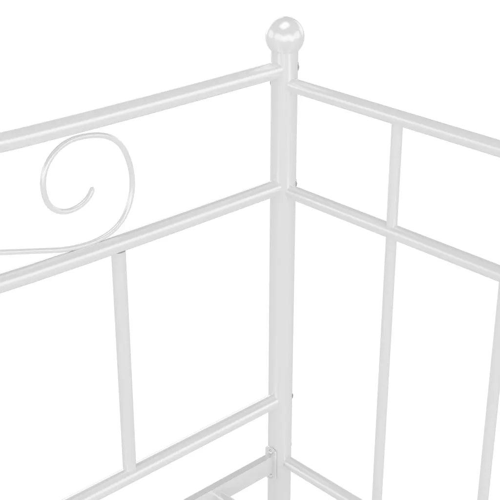 Telaio Divano Letto-Struttura Sofa Letto Bianco in Metallo 90x200 cm 972348