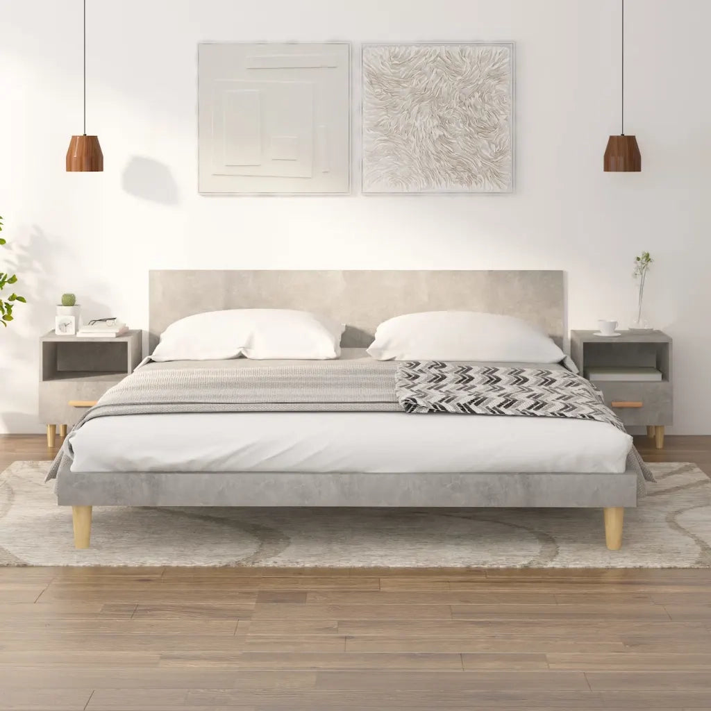 Comodini 2 pz Grigio Cemento 40x35x47 cm cod mxl 30095