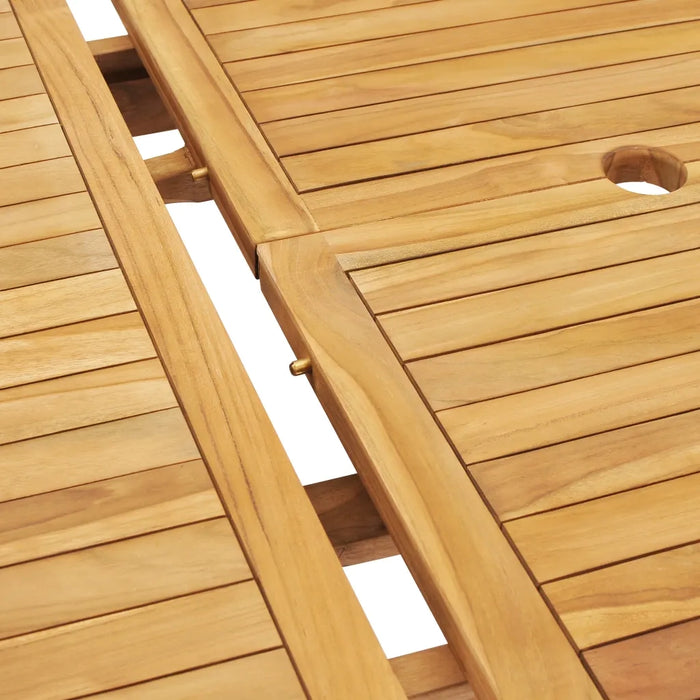 Set da Pranzo per Esterni 7 pz 150-200x100x75 cm Teak Massello cod mxl 35426