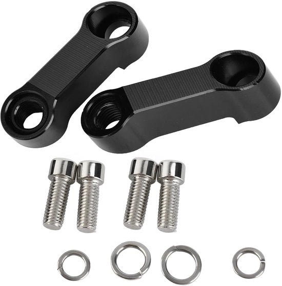Adattatore per specchiera posteriore per motociclette in lega di alluminio - 10 mm - Altezza regolabile - Adatto per motociclette
