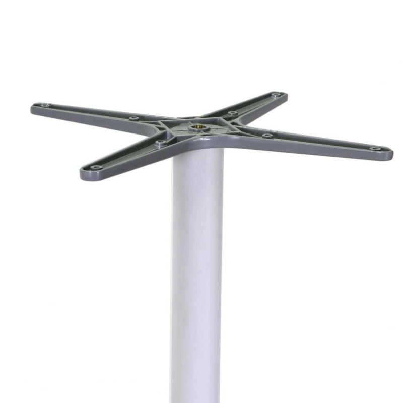 Base tavolo bar alluminio Alan bianco quadro cm 52x52h108