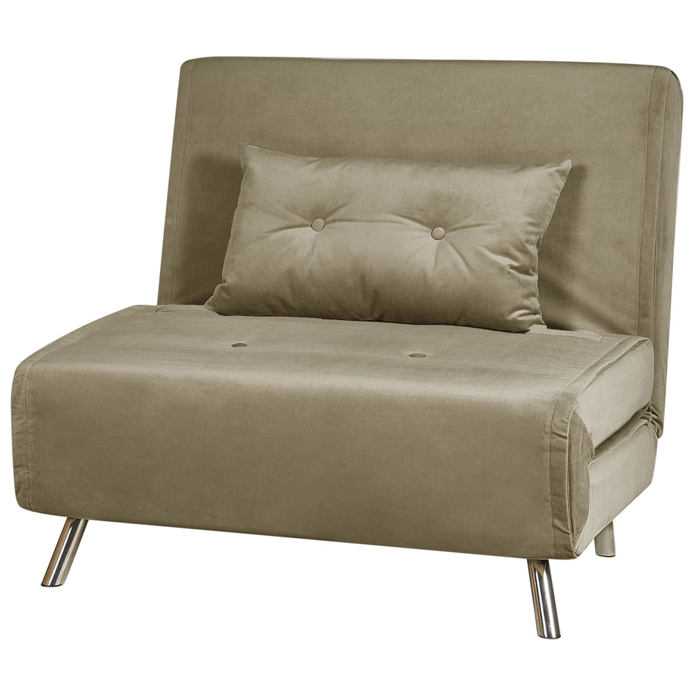 Divano letto di colore verde oliva tessuto imbottito poltrona letto singolo pieghevole soggiorno