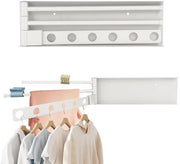 Cucitrice per abbigliamento, Aspirapolvere a muro pieghevole, Asciugacapelli a muro, Spazio risparmiato Asciugacapelli pieghevole, Asciugacapelli a muro girevole 180° con appoggio asciugamano e ganci per abbigliamento per balcone bagno (A)