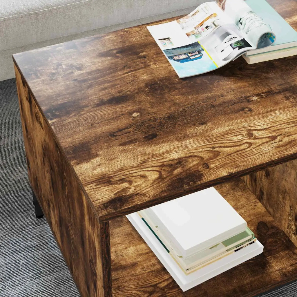 Tavolino da salotto con cassetto Rovere fumé 90 x 49 x 46 cm 883449