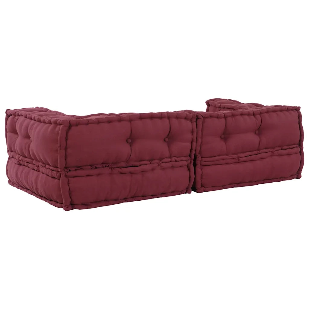 Divano Modulare a 2 Posti Marrone Rossiccio 140x70x36 in Tessuto 4019032
