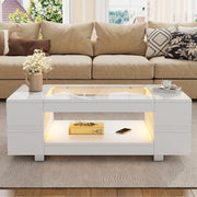 Tavolino da Caff¨¨ LED con App Bluetooth ¨C MINIMAL ¨C Bianco, Salotto/Soggiorno