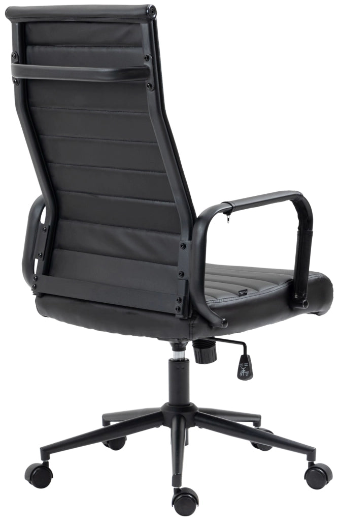 Sedia ufficio Kolumbus in similpelle nero/nero