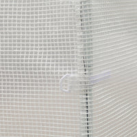 Serra a Tunnel 300x200x190 cm con 4 Finestrelle e Ingresso a Zip Acciaio Zincato e PE Bianco