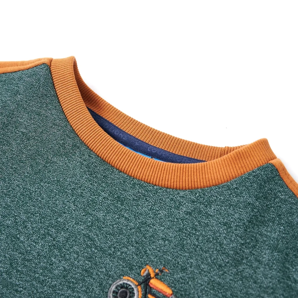 Felpa da Bambino Verde Scuro MÃ©lange 92